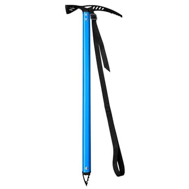 Bobillow Outdoor Camping Ice Axe Walking Pick for Camping Aluminum Alloy Mountaineering Axe Glacier Climbing Tool Lightweight Design,70 Cm (Blue)
