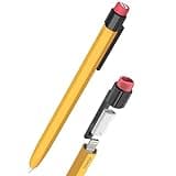 TRONWIN Pencil Case for Apple Pencil 1st Generation Sleeve Silicone Protective Cover Skin with Sturdy Clip Compatible with Charger Adapter【NOT Included】 and Apple Pencil 1st Generation (Yellow)
