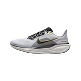 Nike Zoom Pegasus 41 Men's Road-Running Shoes (HQ3220-100, White/Metallic Gold/Light Smoke Grey/Black) Size 8