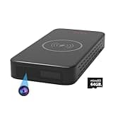 Hidden Camera, Portable Wireless Charger Spy Camera, PIR Motion Activated Recording with HD Night Vision for Home Security/Outdoor Recording, No Need WiFi (64GB Micro SD Card Included)