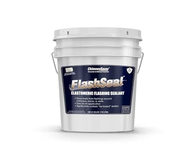 ChimneySaver FlashSeal Elastomeric Roof Chimney Flashing Sealant - Waterproof, Flexible Seal - 1 Gallon (White)