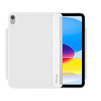 ProCase Magnetic Compatible Case for iPad (A16) 11th Generation 2025 11-inch/10th Generation 2022 10.9-inch Magic Keyboard; Slim Folio Companion Back Cover [Keyboard Not Included] -White