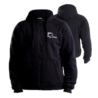 J.A.G. Motorcycle Protective Hoodie for Men – Armored Riding Jacket w/Aramid Lining for impact | All-Season Hoodie Sweater