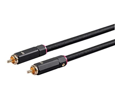 Monoprice Onix Series Digital Coaxial Audio/Video RCA Subwoofer CL2 Rated Cable, RG-6/U 75-ohm 12ft Black