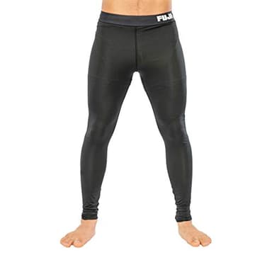 FUJI- Baseline V2 Jiu-Jitsu Spats Compression Pants, Ultra-Lightweight Grappling Spats for Men Black