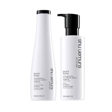 Shu Uemura Izumi Tonic Strengthening & Thickening Rice Water Shampoo & Conditioner Set - Hydrates and Repairs Damaged Hair, Smooths and Adds Shine For All Fragile Hair Types, With Japanese Rice Water