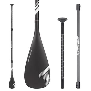 THURSO SURF Full Carbon Fiber SUP Paddle Board Paddle 3 Piece Adjustable Kayak Paddle Convertible Lightweight Floating Oar Pro Performance