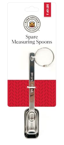 King Arthur Baking Company Spare Measuring Spoons, 18/8 Stainless Steel, 3-Piece Set, Precision Measures, For Baking And Cooking