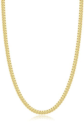 Eterjew 14k Plated Gold Chain Necklace for Men, 3.5mm Men's Cuban Link Chain Necklace for Men 18inches