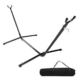 ONCLOUD 9 FT Hammock Stand Only, Heavy Duty Adjustable Indoor Outdoor Space Saving Steel Stand with Carrying Case, Universal Hammock Stand with 450 Pounds Capacity for Garden, Yard, Patio, Black