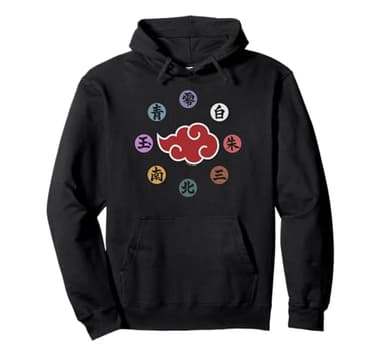 Naruto Shippuden Akatsuki Rings Anime Pullover Hoodie