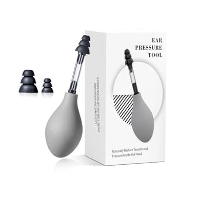 TANNRAN Ear Pressure Relief Suction Device,Migraine and Headache Relief Products,Airplane Ear Tinnitus Relief Through Inner Ear Pressure Balance,Reduces Tension,Equipped with 3 Sizes of Earplugs