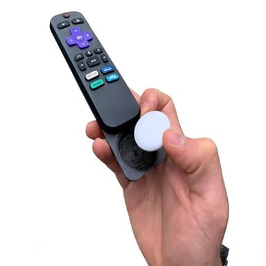 Remote Control Holder Suitable for Roku Series - Features an AirTag Slot, Anti-Loss Tracker Holder, and Easy snap-on Design.