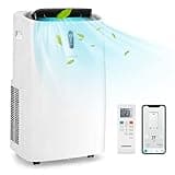 COSTWAY Portable Air Conditioner, 14000 BTU AC Unit with Cool, Fan, Heat & Dehumidifier, Alexa Voice-Enabled, with WiFi Smart App Control,Cools up to 700 Sq. Ft