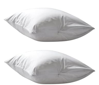 Dependable Industries Deluxe Zippered Vinyl Pillow Covers 2-Pack - 20"x29" Waterproof Protectors, Ideal for Home, Hotel, Hospital - Long-Lasting Pillow Protection(bd5211)