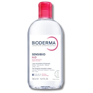 Bioderma Sensibio H2O Micellar Water, Makeup Remover Cleanser, Gentle for Skin, Fragrance-Free & Alcohol-Free, Gentle Face Cleanser for Sensitive Skin, 16.9 Fl Oz