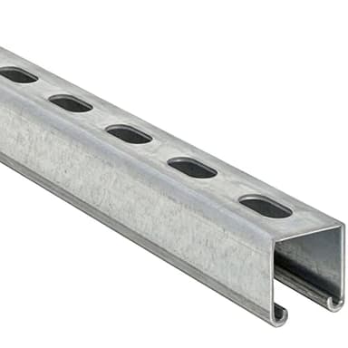 Electriduct Metal Strut Channel Slotted 12-Gauge Galvanized Steel C-Profile Framing 1-5/8 x 1-5/8" 45 Inch (2 Pack / 7.5 Feet)