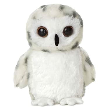 Aurora® Adorable Mini Flopsie™ Snowy Owl Stuffed Animal - Mini Companions Ready for Playful Adventures - for Kids All Ages, Toddlers, Adults, and Families - White 7 Inches