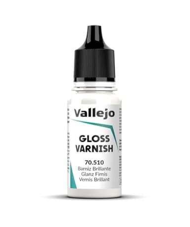 Vallejo - Permanent Acrylic Varnish | Glossy Finish 18 ml. (0.6 fl.oz.) | Extraordinary Hardness & Permanence | Scratch Resistant & Non-Yellowing | Outdoor and Indoor Surfaces
