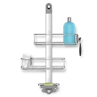 simplehuman Medium Adjustable Shower Caddy - Modern Minimalist - Black