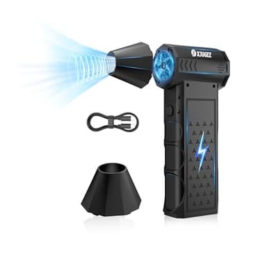 Compressed Air Duster,130000RPM Electric Air Duster with Detachable Nozzle, Star Shaped Portable Dust Blower,4 Gears High-Speed Mini Blower,Hand Held Jet Fan for PC,Keyboard,Car,Snow,Barbecue