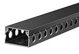 ZhiYo Cable Raceway 78in(2xL39in), Server Rack Cable Management Under Desk Cord Organizer, Electrical Safe PVC Cable Channel Open Slot Wire Raceway for Network/PC/TVs, Wire Duct H1 x W1.6in Black
