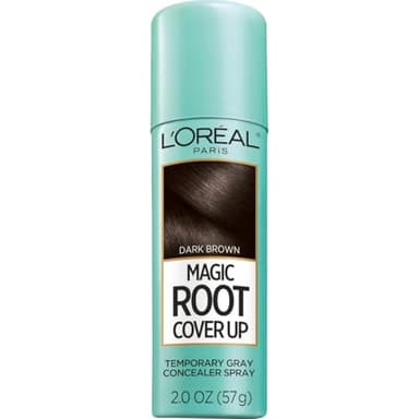 L'Oreal Paris Root Cover Up Temporary Gray Concealer Spray, Hair Color Spray with Filling & Thickening Coverage, Dark Brown, Packaging May Vary