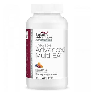 Bariatric Advantage Chewable Advanced Multi EA - High Potency Daily Multivitamin with Iron for Bariatric Surgery Patients - Mixed Fruit Flavor - 60 Count