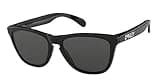 Oakley Frogskins OO9013 24-306 55M Polished Black/Gray Square Sunglasses for Men For Women+ BUNDLE Accessory Leash + BUNDLE with Designer iWear Eyewear Kit