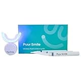 Puur Smile Teeth Whitening Kit – LED Light & Whitening Gel with Remineralization Syringes – Professional-Grade Whitening for Sensitive Teeth – Removes Stains from Coffee, Wine, & Smoking
