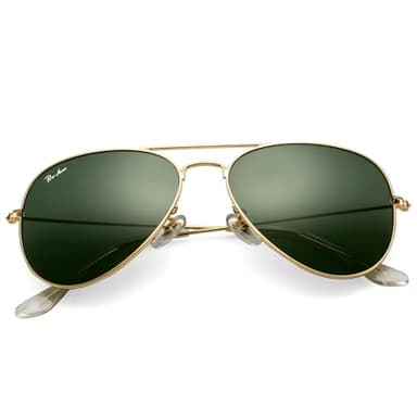 Pro Acme Classic Aviator Sunglasses for Women & Men Real Glass Lens Metal Frame UV400 Driver Sunglasses, 58 MM (Gold/G15 Green)