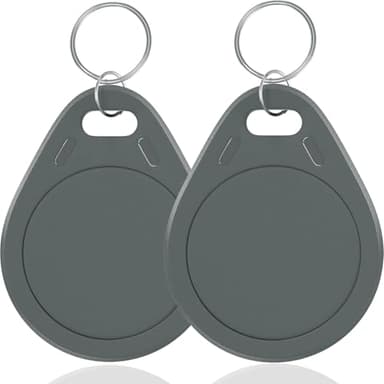 NFC Tags Tag215 NFC Keytags Black NFC fob Rewritable NFC 215 Tag NFC Business Card Programmable NFC Tag 504 Bytes Memory，Compatible with Android & iPhones (NFC215GREA-2PCS)