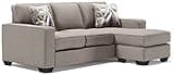 Signature Design by Ashley Greaves Modern Sectional Sofa Couch with Convertible Chaise Lounge, Beige