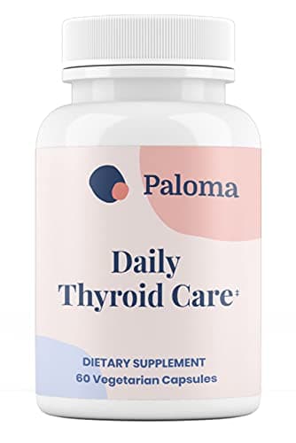 Paloma Iodine-Free Thyroid Support Supplement – Boost Energy, Metabolism & Focus | Doctor-Formulated with Selenium, Zinc & Essential Nutrients | Vegetarian, Gluten-Free, Non-GMO – 60 Capsules