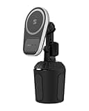 Scosche MPQ5CUP2 MagicMount Pro Charge5 15W Magnetic Wireless Phone Charger for Car, Cup Holder Phone Mount with Fast Charging for MagSafe iPhone 16 15 14 13 12 Series and Qi-Enabled Android Phones