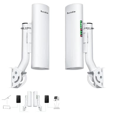 Point to Point Starlink Internet Wireless Long Range Transmission with Bracket for Starlink Gen 3 Router, Starlink WiFi Extender, 5.8GHz 3KM with 18dBi High Gain Antenna, 2 Pack (Large)