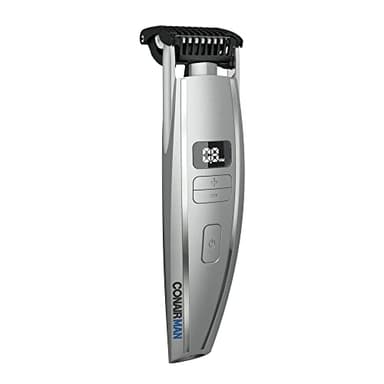ConairMAN Beard Trimmer for Men, for Face and Mustache, Wet/Dry Beard and Stubble Trimmer, Flex Contouring Head with 15 Precise Settings and Premium