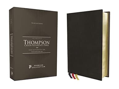 KJV, Thompson Chain-Reference Bible, Premium Goatskin Leather, Black, Premier Collection, Art Gilded Edges, Black Letter, Comfort Print