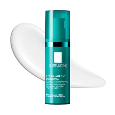 La Roche-Posay Effaclar A.Z. Gel, Azelaic Acid & Salicylic Acid for Acne Treatment, Anti-Aging & Acne Scars, Dual Action Medicated Face Gel for Breakouts & Signs of Aging, 1.35 oz