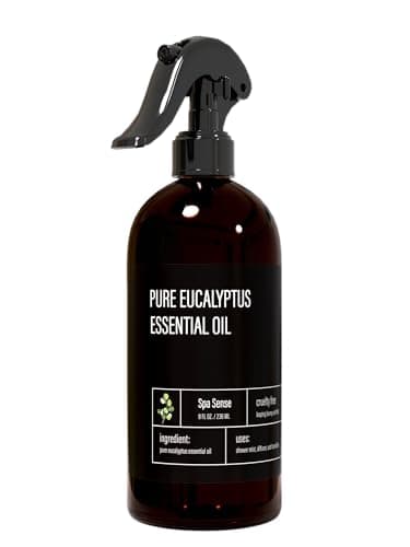 Spa Sense Pure Eucalyptus Oil Shower Mist and Steam Room Spray - 8 Ounce Premium Aromatherapy Eucalyptus Essential Oil Spray