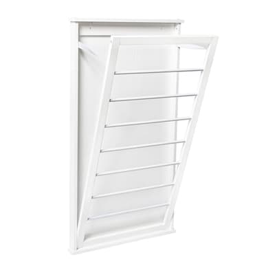 Honey-Can-Do The Perfect Wall Mounted Clothes Rack with Drying Rod and Drying Rack, A Space-Saving, Efficient Solution for Drying Clothes at Home, Keeping Your Laundry Organized and Your Space Neat