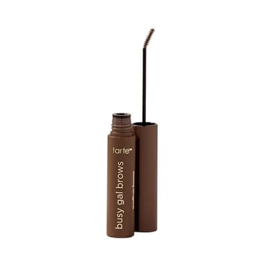 tarte busy gal tinted brow gel – 3-in-1 Waterproof Longwear Eyebrow Gel to Shape, Tint & Set Brows, Infused with Vitamin E, Vegan & Cruelty-Free, full size, med brown