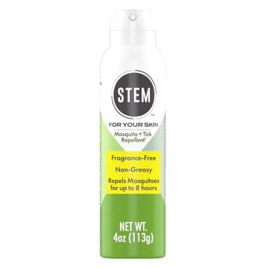 STEM Repels Mosquitoes And Ticks, Mosquito Repellent and Tick Spray, Picaridin Bug Spray, Fragrance-Free, 4 oz