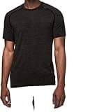 Lululemon Mens Metal Vent Tech Short Sleeve Shirt (Deep Coal Black, M)