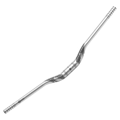 FIFTY-FIFTY Mountain Bike Riser Handlebar, Aluminum Alloy MTB Handlebar, 31.8mm Diameter, 780mm Wide Bicycle Bar (Silver, 35mm Rise)