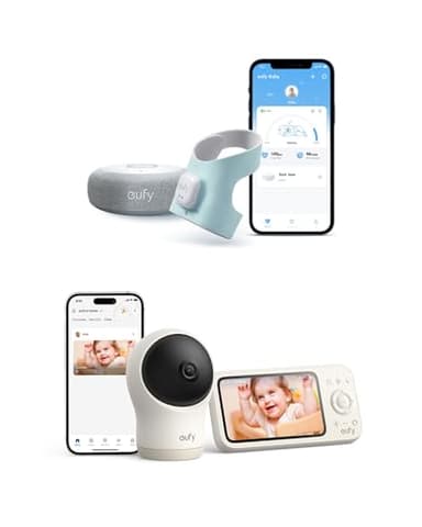 eufy Security Baby Monitor Baby Smart Sock S320 & Baby Monitor C10 with 2K HD Camera (Bundle)