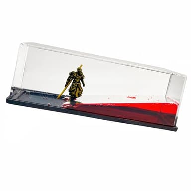 Honsheng Unsinkable Black Myth Wukong Action Figure Fun Toys Enthusiasts Acrylic Paperweight for Car Desk Decorations Liquid Wave Cruise Ship Fluid Drift Bottle Boat in a Box Toys (Gold)