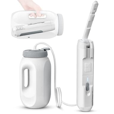 SPACEREST Travel Bidet for Home & Hotel use, Portable Bidet for Travel with Adjustable High Pressure & Flush Angle, IPX7 Waterproof, 1600mAh Electric Bidet for Women & Men with 2.5L Reservoir