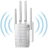 WiFi Extender Signal Booster for Home - 1200Mbps Dual Band, Covers 12850 Sq Ft & 108 Devices, Long Range Internet Booster with Ethernet Port, Easy Setup