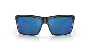 Costa Man Sunglasses Matte Black Frame, Blue Mirror Lenses, 60MM